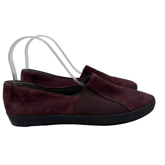 Eileen Fisher Chase Burgundy Suede Slip-On Womens Loafers Size 9 - Picture 1 of 10